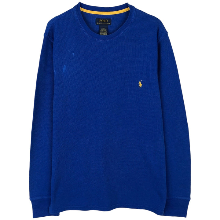 Ralph Lauren POLO RALPH LAUREN Thermal Long T-Shirt, Men's Size M cotton blue type Vintage Second Hand