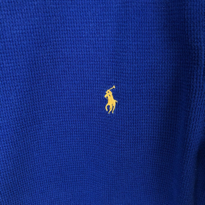 Ralph Lauren POLO RALPH LAUREN Thermal Long T-Shirt, Men's Size M cotton blue type Vintage Second Hand