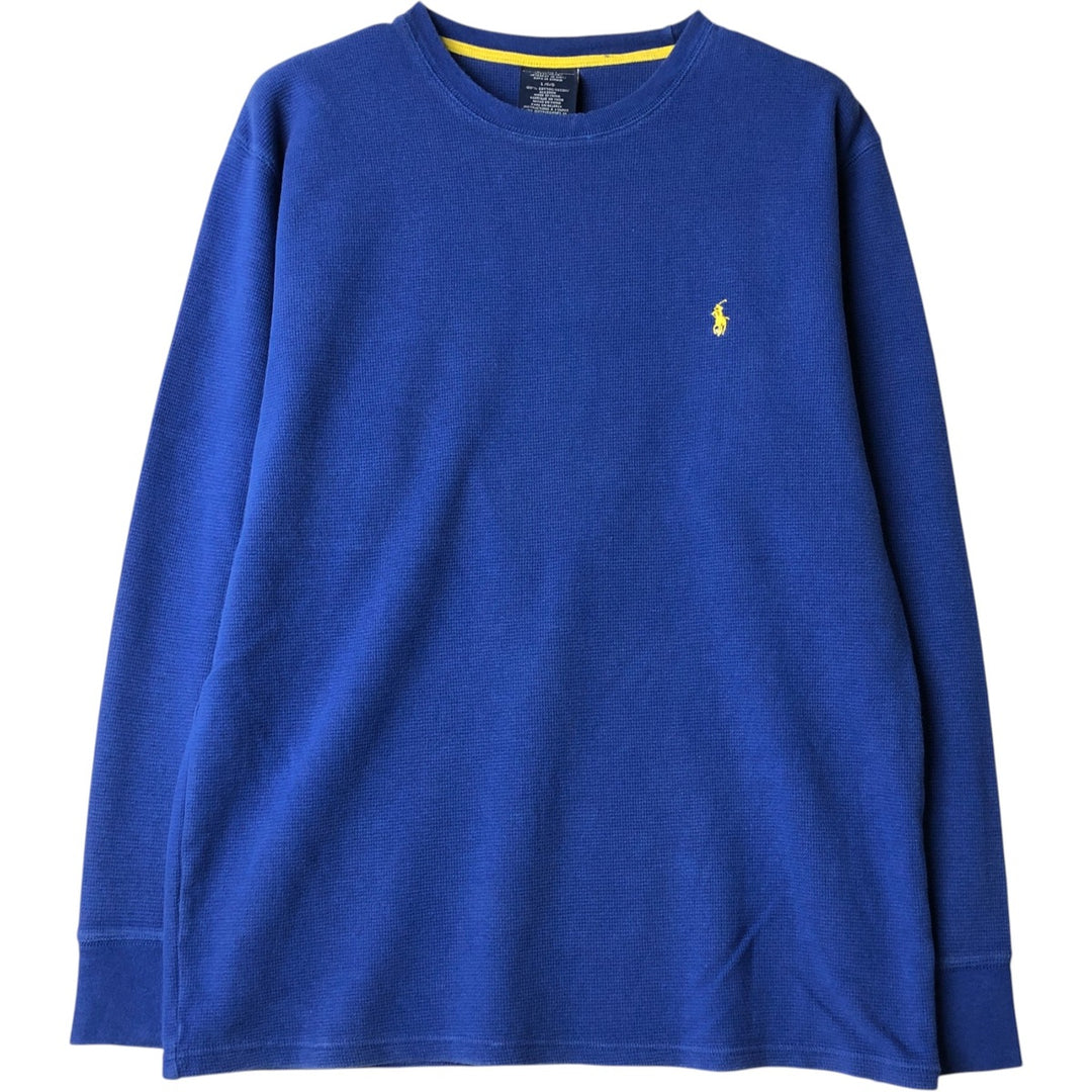 Ralph Lauren POLO RALPH LAUREN SLEEPWEAR Thermal Long T-Shirt, Men's Size L cotton Navy blue Vintage Second Hand