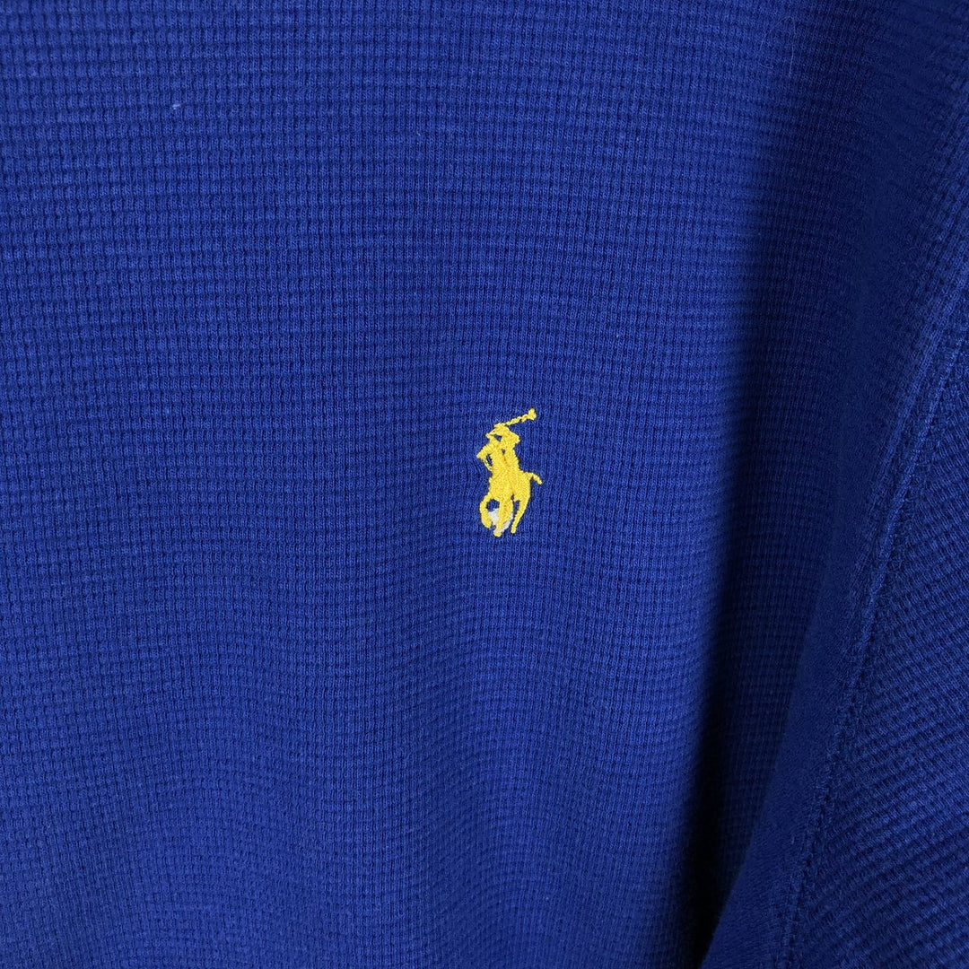 Ralph Lauren POLO RALPH LAUREN SLEEPWEAR Thermal Long T-Shirt, Men's Size L cotton Navy blue Vintage Second Hand