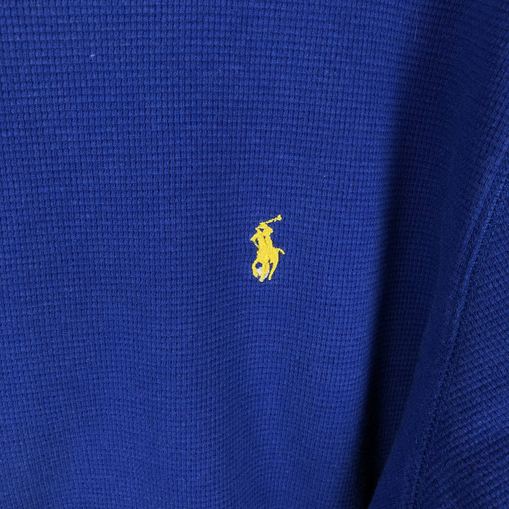 Ralph Lauren POLO RALPH LAUREN SLEEPWEAR Thermal Long T-Shirt, Men's Size L cotton Navy blue Vintage Second Hand