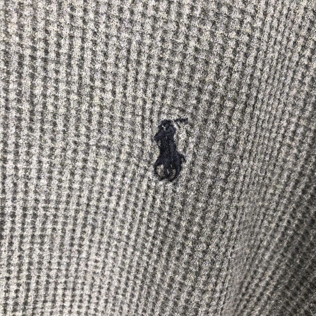 Ralph Lauren POLO RALPH LAUREN Thermal Long T-Shirt Men's Size L cotton Khaki type Vintage Second Hand