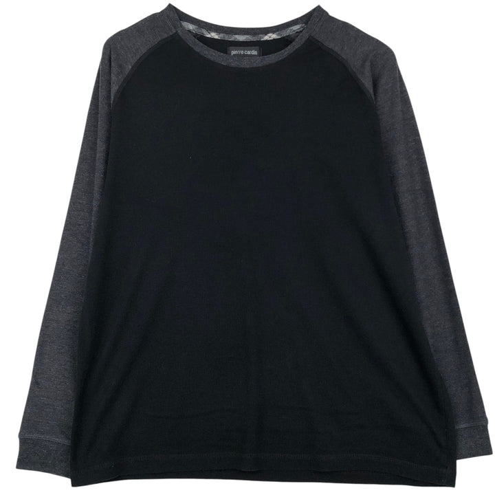 Pierre Cardin Thermal Long-Sleeve T-Shirt, Waffle Pattern, Men's Size L (equivalent) cotton black type Vintage Second Hand