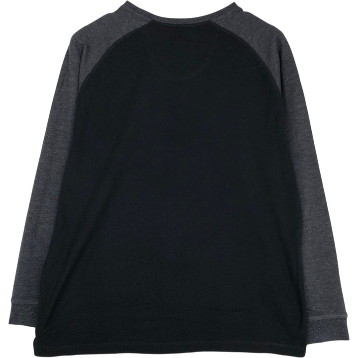 Pierre Cardin Thermal Long-Sleeve T-Shirt, Waffle Pattern, Men's Size L (equivalent) cotton black type Vintage Second Hand