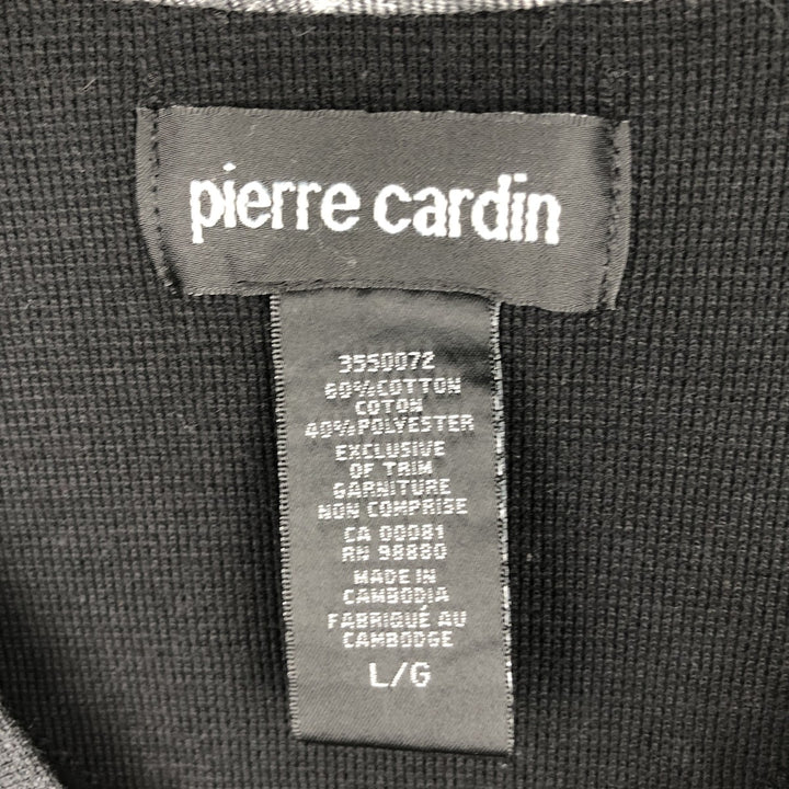 Pierre Cardin Thermal Long-Sleeve T-Shirt, Waffle Pattern, Men's Size L (equivalent) cotton black type Vintage Second Hand