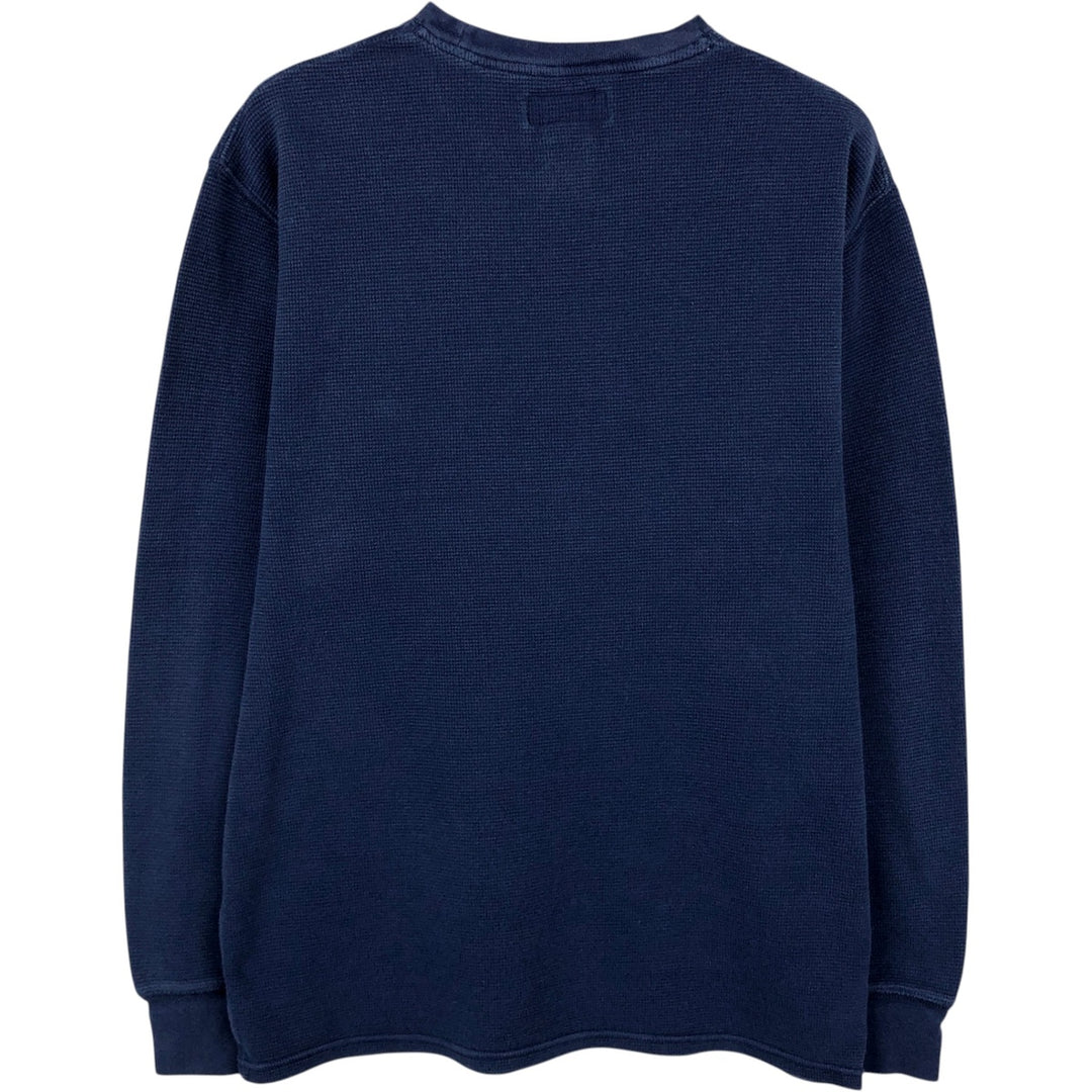 Ralph Lauren POLO RALPH LAUREN Thermal Ron T Waffle Men's L size cotton navy blue type Vintage Second Hand