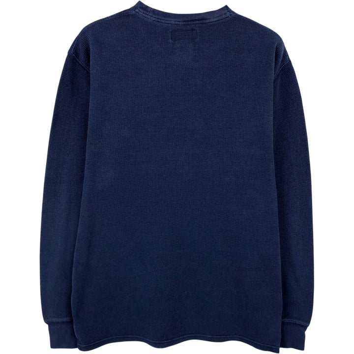 Ralph Lauren POLO RALPH LAUREN Thermal Ron T Waffle Men's L size cotton navy blue type Vintage Second Hand