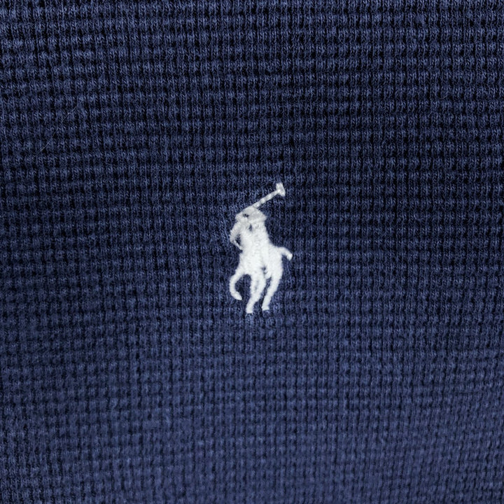 Ralph Lauren POLO RALPH LAUREN Thermal Ron T Waffle Men's L size cotton navy blue type Vintage Second Hand