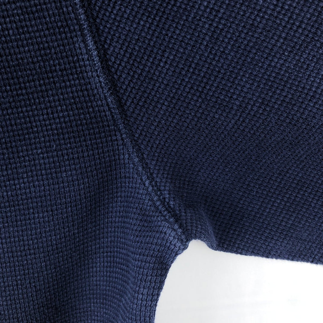Ralph Lauren POLO RALPH LAUREN Thermal Ron T Waffle Men's L size cotton navy blue type Vintage Second Hand