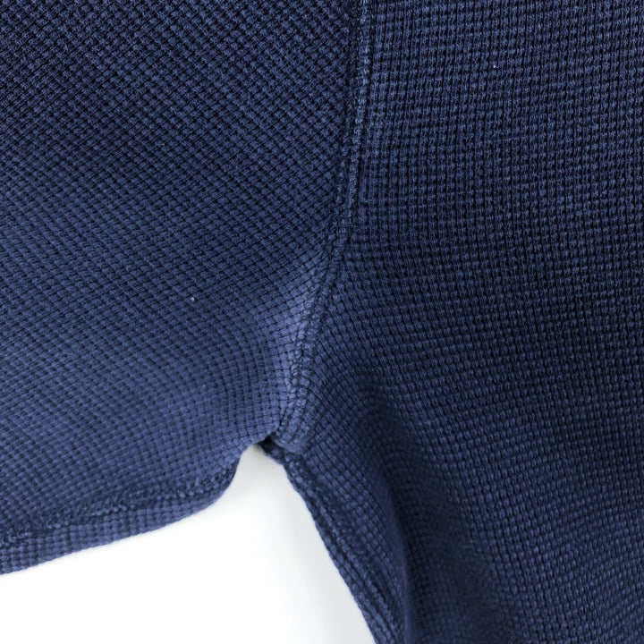 Ralph Lauren POLO RALPH LAUREN Thermal Ron T Waffle Men's L size cotton navy blue type Vintage Second Hand