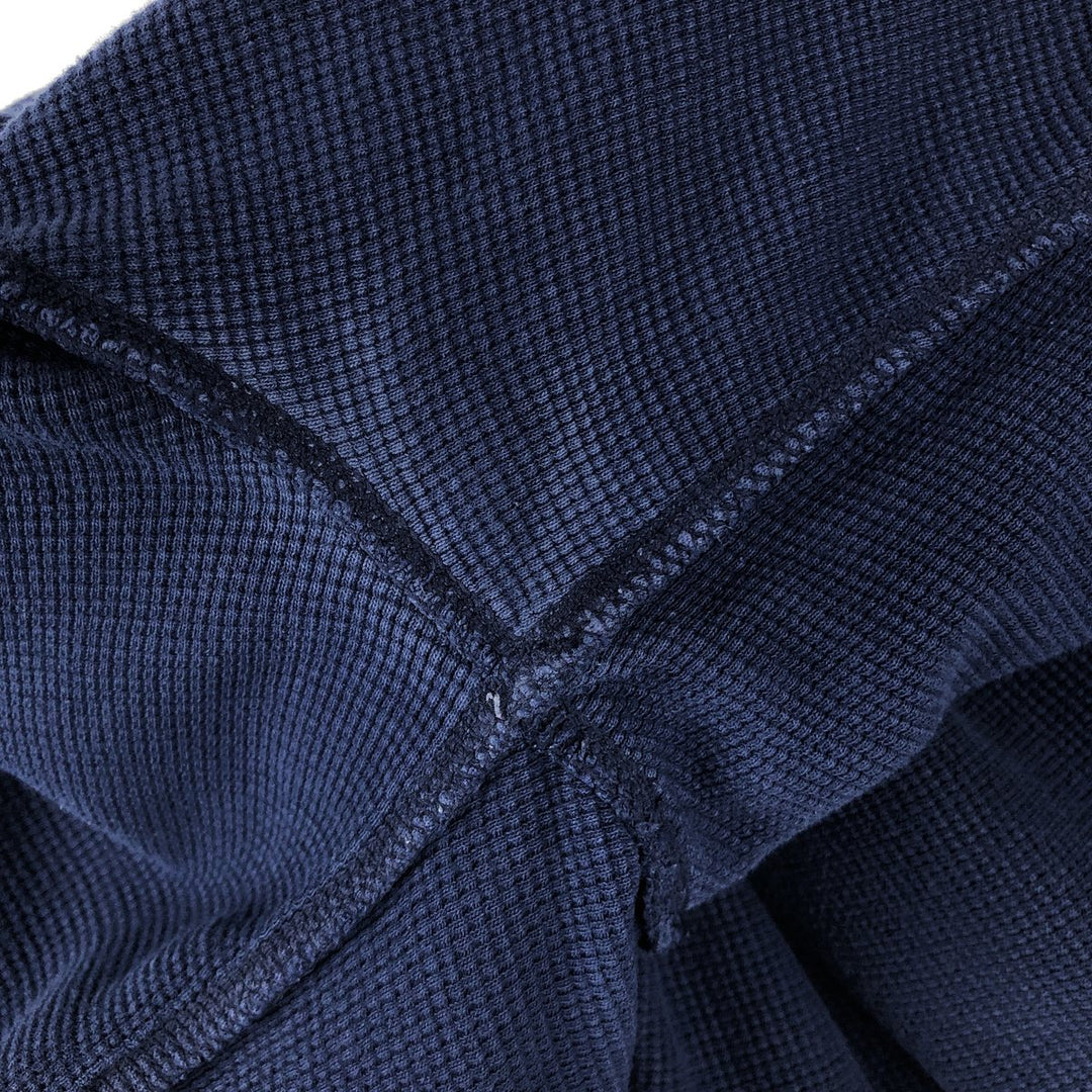 Ralph Lauren POLO RALPH LAUREN Thermal Ron T Waffle Men's L size cotton navy blue type Vintage Second Hand