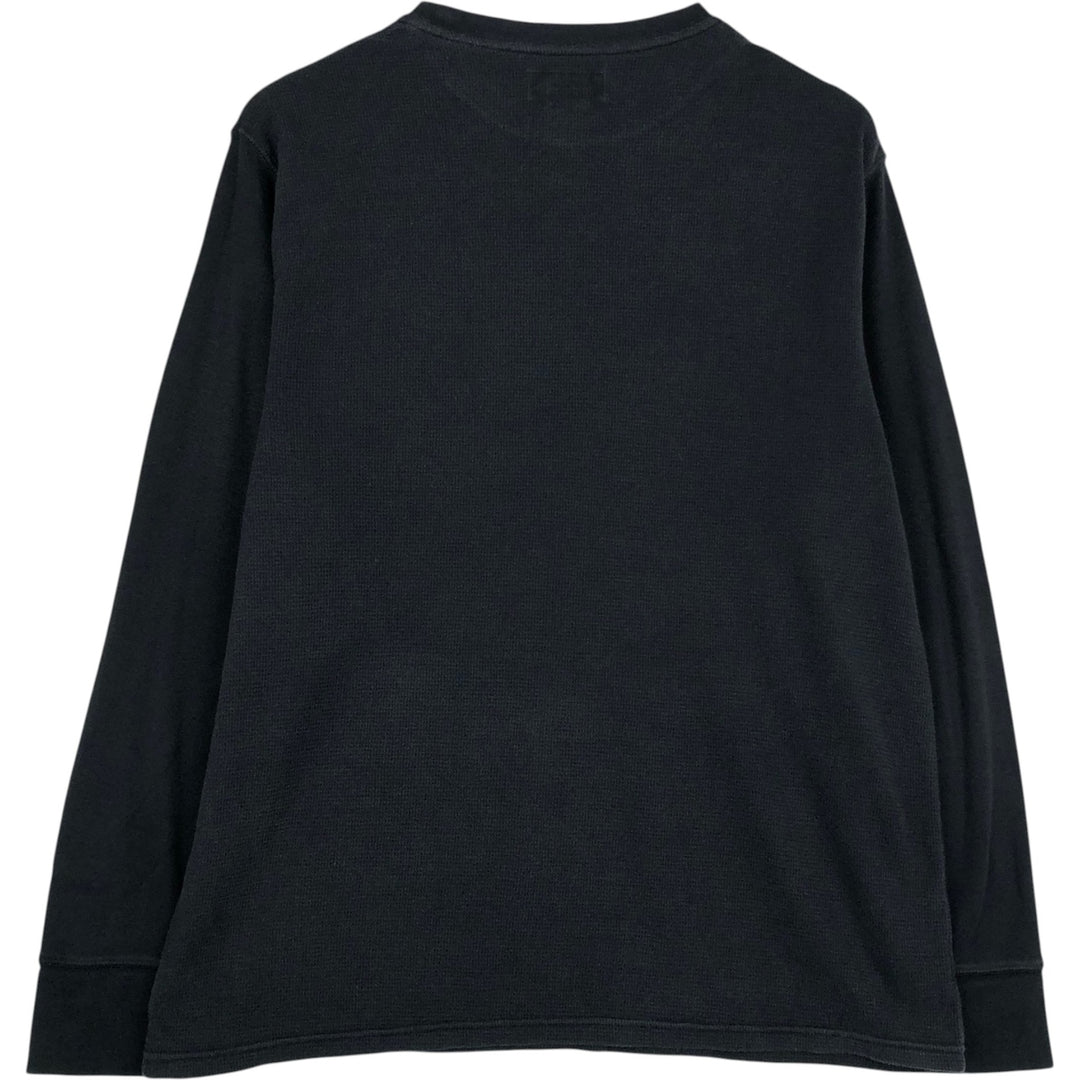 Ralph Lauren POLO RALPH LAUREN Thermal Long T-shirt Waffle Men's XL cotton black type Vintage Second Hand