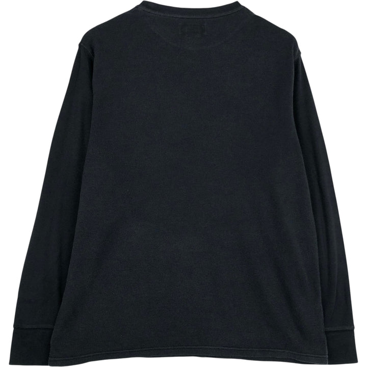 Ralph Lauren POLO RALPH LAUREN Thermal Long T-shirt Waffle Men's XL cotton black type Vintage Second Hand