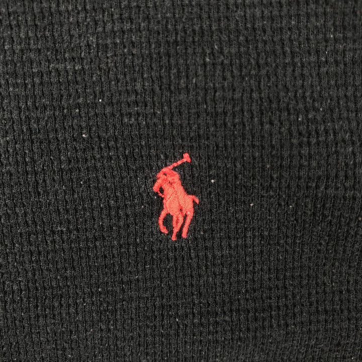 Ralph Lauren POLO RALPH LAUREN Thermal Long T-shirt Waffle Men's XL cotton black type Vintage Second Hand