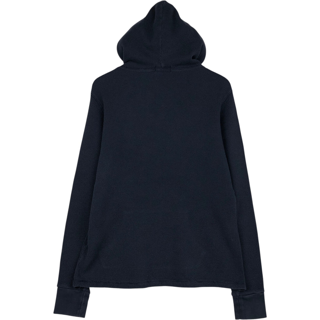Ralph Lauren POLO RALPH LAUREN Hooded Thermal Long T-Shirt Waffle Men's M cotton navy blue type Vintage Second Hand