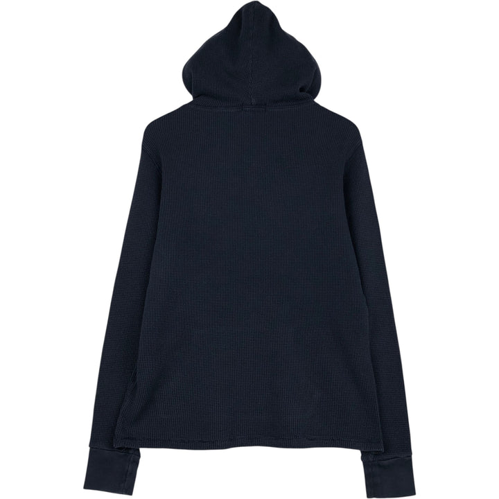 Ralph Lauren POLO RALPH LAUREN Hooded Thermal Long T-Shirt Waffle Men's M cotton navy blue type Vintage Second Hand