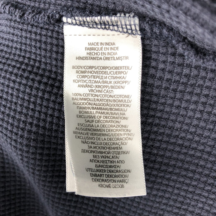 Ralph Lauren POLO RALPH LAUREN Hooded Thermal Long T-Shirt Waffle Men's M cotton navy blue type Vintage Second Hand