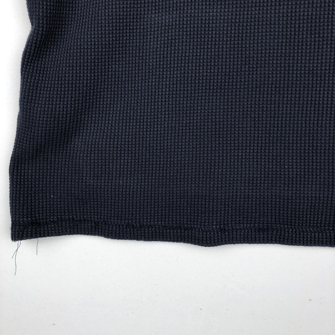 Ralph Lauren POLO RALPH LAUREN Hooded Thermal Long T-Shirt Waffle Men's M cotton navy blue type Vintage Second Hand