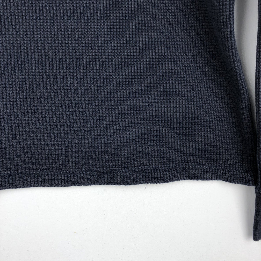 Ralph Lauren POLO RALPH LAUREN Hooded Thermal Long T-Shirt Waffle Men's M cotton navy blue type Vintage Second Hand