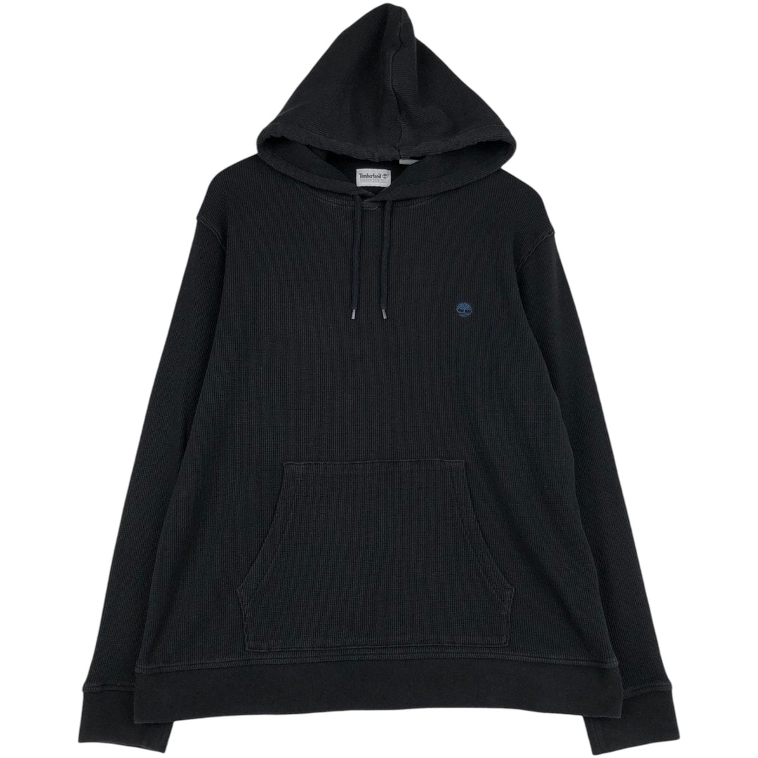 Timberland Hooded Thermal Long-Sleeve T-Shirt, Men's Size XL (approx.) cotton black type Vintage Second Hand