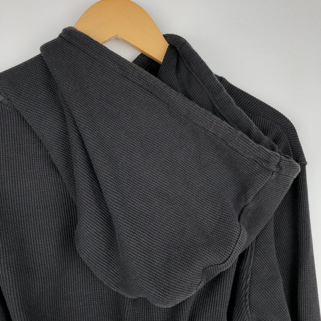 Timberland Hooded Thermal Long-Sleeve T-Shirt, Men's Size XL (approx.) cotton black type Vintage Second Hand
