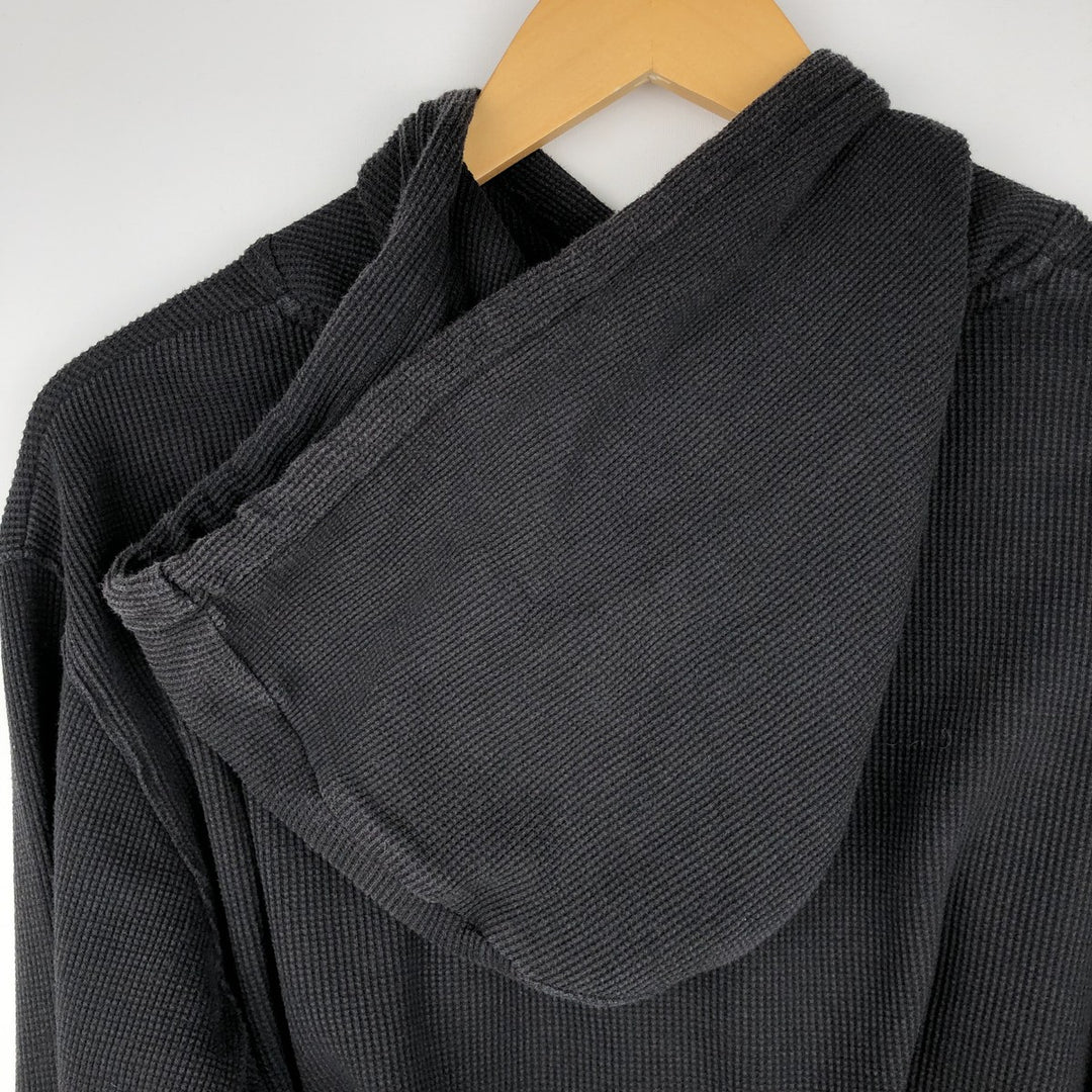 Timberland Hooded Thermal Long-Sleeve T-Shirt, Men's Size XL (approx.) cotton black type Vintage Second Hand