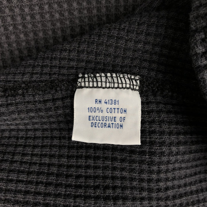 Ralph Lauren POLO RALPH LAUREN Hooded Thermal T-Shirt, Waffle, Men's XL cotton navy blue type Vintage Second Hand