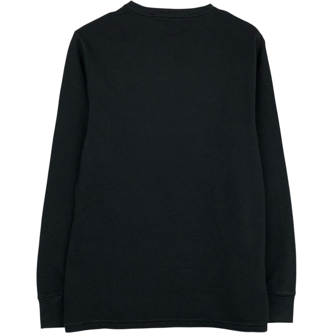 Ralph Lauren POLO RALPH LAUREN SLEEPWEAR Thermal Long T-shirt Honeycomb Men's L size cotton black type Vintage Second Hand