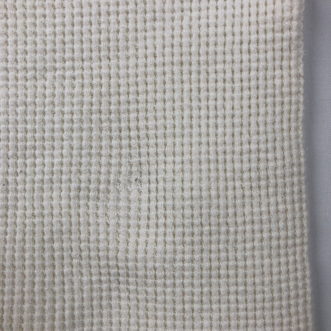 80s-90'S JEMORGAN Hometown Thermal Long-Sleeve T-Shirt, Waffle Knit, Made in USA, Men's Size L (Equivalent), Vintage cotton white type Vintage Second Hand