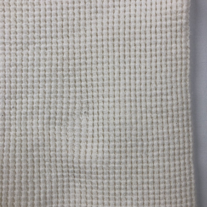 80s-90'S JEMORGAN Hometown Thermal Long-Sleeve T-Shirt, Waffle Knit, Made in USA, Men's Size L (Equivalent), Vintage cotton white type Vintage Second Hand