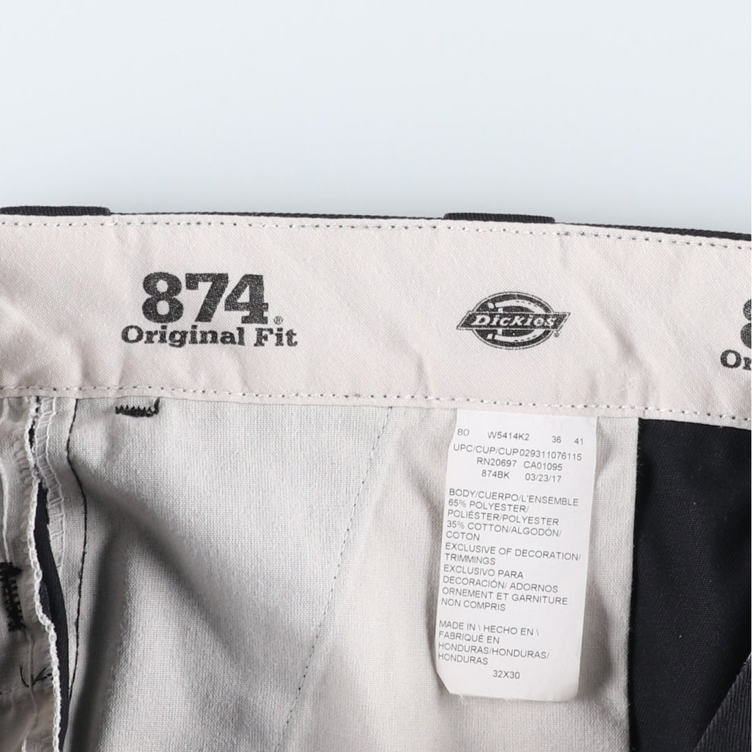 Dickies 874 Original Fit Work Pants, Men's, Size W33 polyester black type Vintage Second Hand
