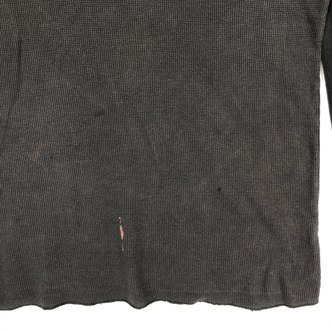 Harley-Davidson Thermal Long-Sleeve Waffle T-Shirt (Men's XXL equivalent) cotton black type Vintage Second Hand