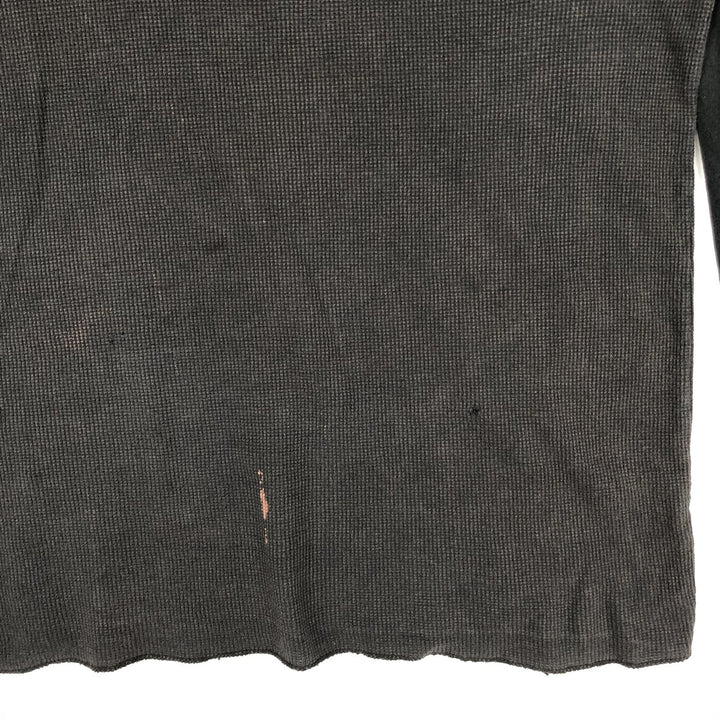 Harley-Davidson Thermal Long-Sleeve Waffle T-Shirt (Men's XXL equivalent) cotton black type Vintage Second Hand