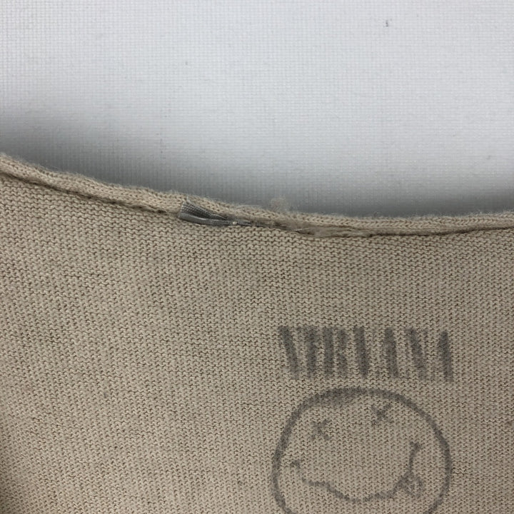 NIRVANA Nirvana Band T-shirt, Band T, Men's M size cotton Beige type Vintage Second Hand
