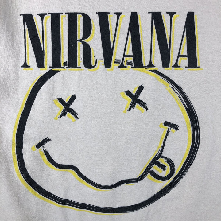 NIRVANA Nirvana Band T-shirt, Band T, Men's M size cotton Beige type Vintage Second Hand