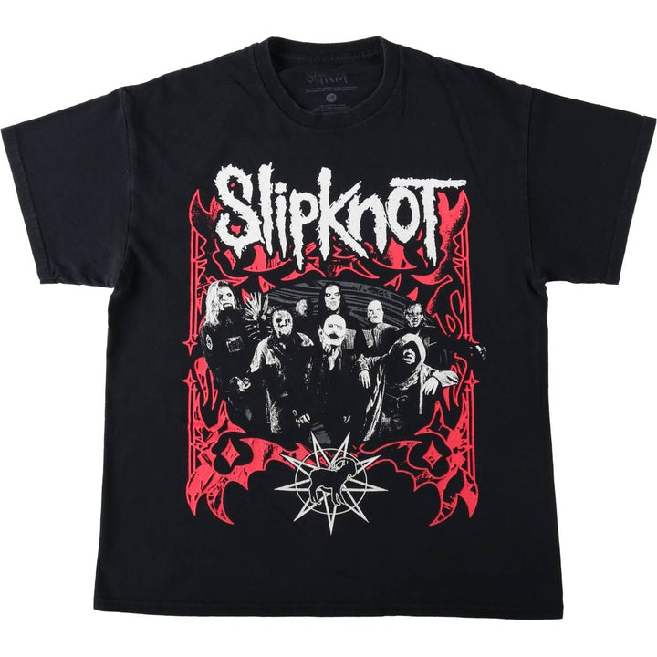 Slipknot Band T-shirt, Band T, Men's L size cotton black type Vintage Second Hand