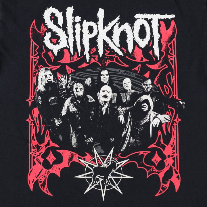 Slipknot Band T-shirt, Band T, Men's L size cotton black type Vintage Second Hand