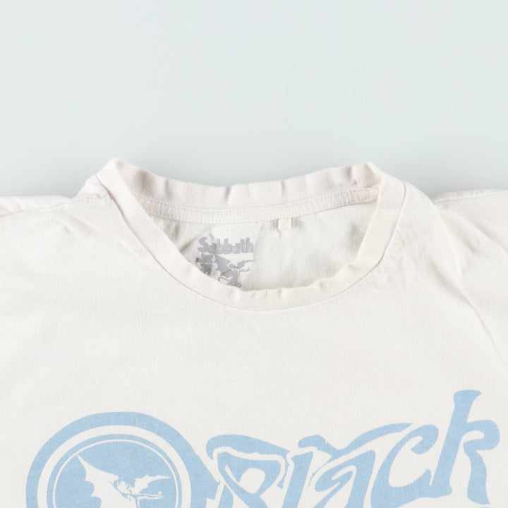 BLACK SABBATH Black Sabbath band T-shirt, band T, men's XL size unclear white type Vintage Second Hand