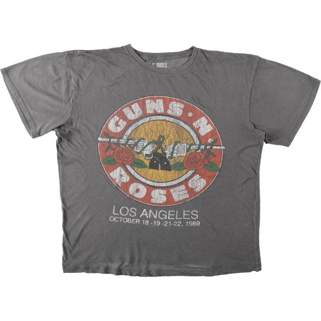 GUNS N' ROSES Guns N' Roses Band T-Shirt Band Tee Men's XL cotton gray type Vintage Second Hand