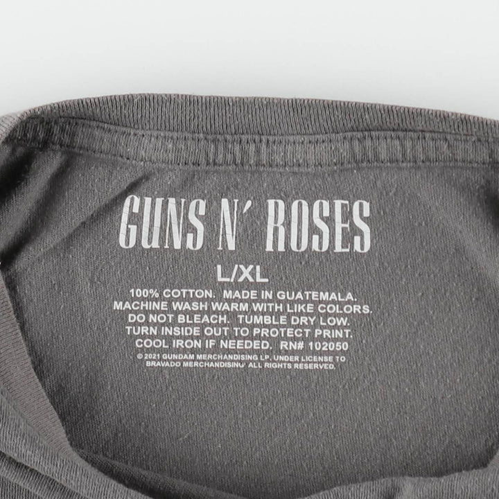 GUNS N' ROSES Guns N' Roses Band T-Shirt Band Tee Men's XL cotton gray type Vintage Second Hand
