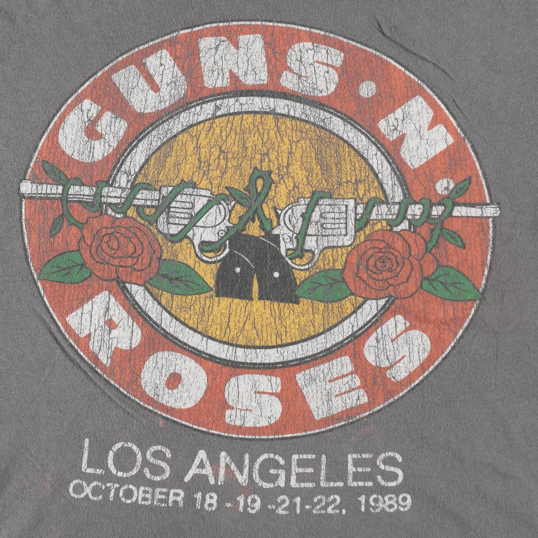 GUNS N' ROSES Guns N' Roses Band T-Shirt Band Tee Men's XL cotton gray type Vintage Second Hand