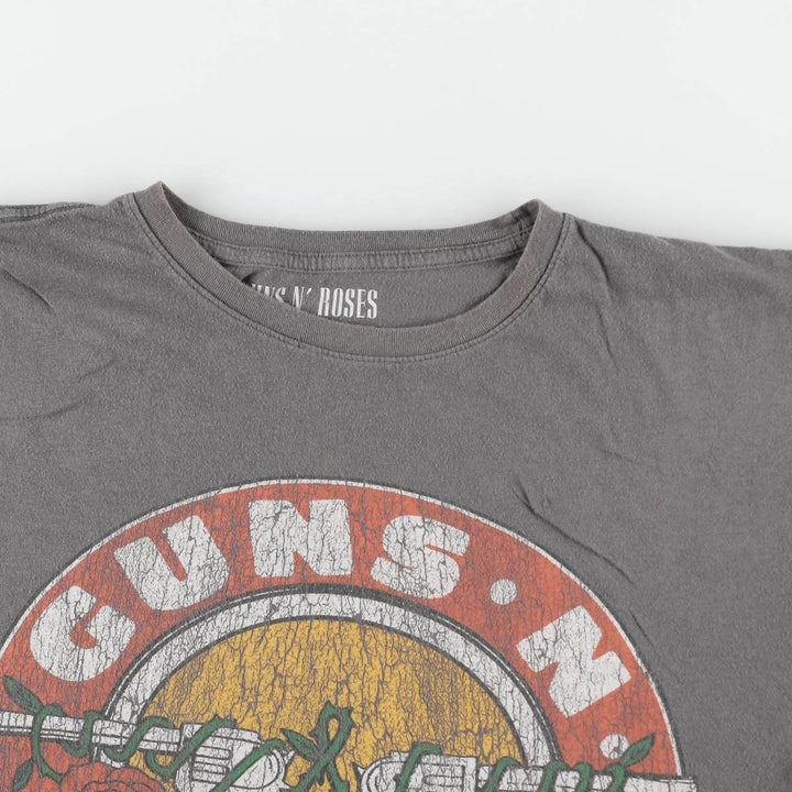 GUNS N' ROSES Guns N' Roses Band T-Shirt Band Tee Men's XL cotton gray type Vintage Second Hand