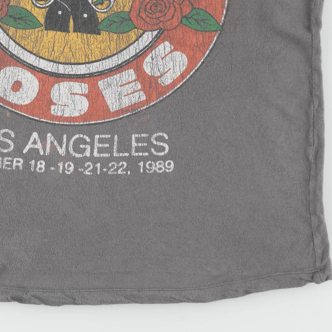 GUNS N' ROSES Guns N' Roses Band T-Shirt Band Tee Men's XL cotton gray type Vintage Second Hand