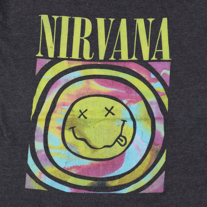NIRVANA Nirvana Band T-shirt, Band T, Men's XXL unclear Charcoal Vintage Second Hand
