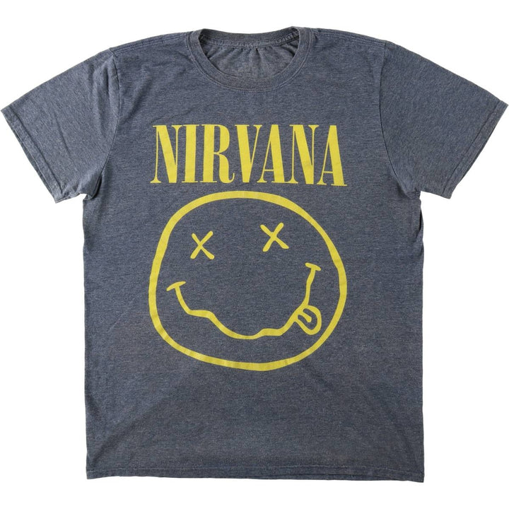 NIRVANA Nirvana Band T-shirt, Band T, Men's S size unclear gray type Vintage Second Hand