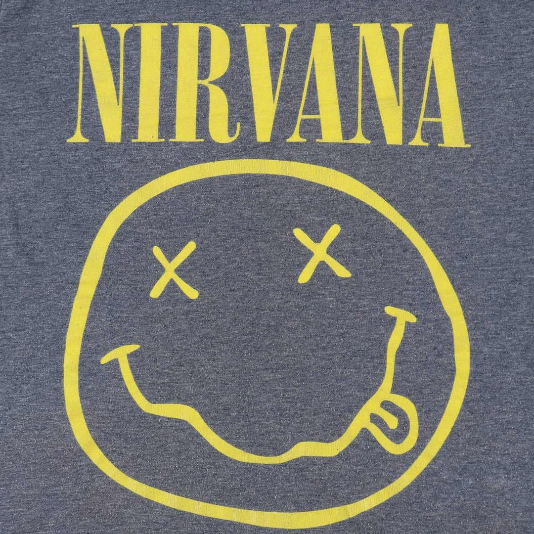 NIRVANA Nirvana Band T-shirt, Band T, Men's S size unclear gray type Vintage Second Hand