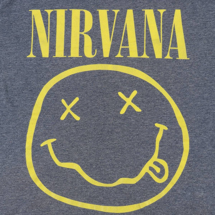 NIRVANA Nirvana Band T-shirt, Band T, Men's S size unclear gray type Vintage Second Hand