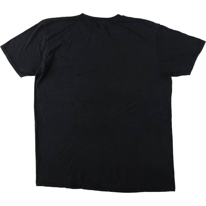 METALLICA Skull Pattern Print Band T-Shirt (Men's Size L) unclear black type Vintage Second Hand