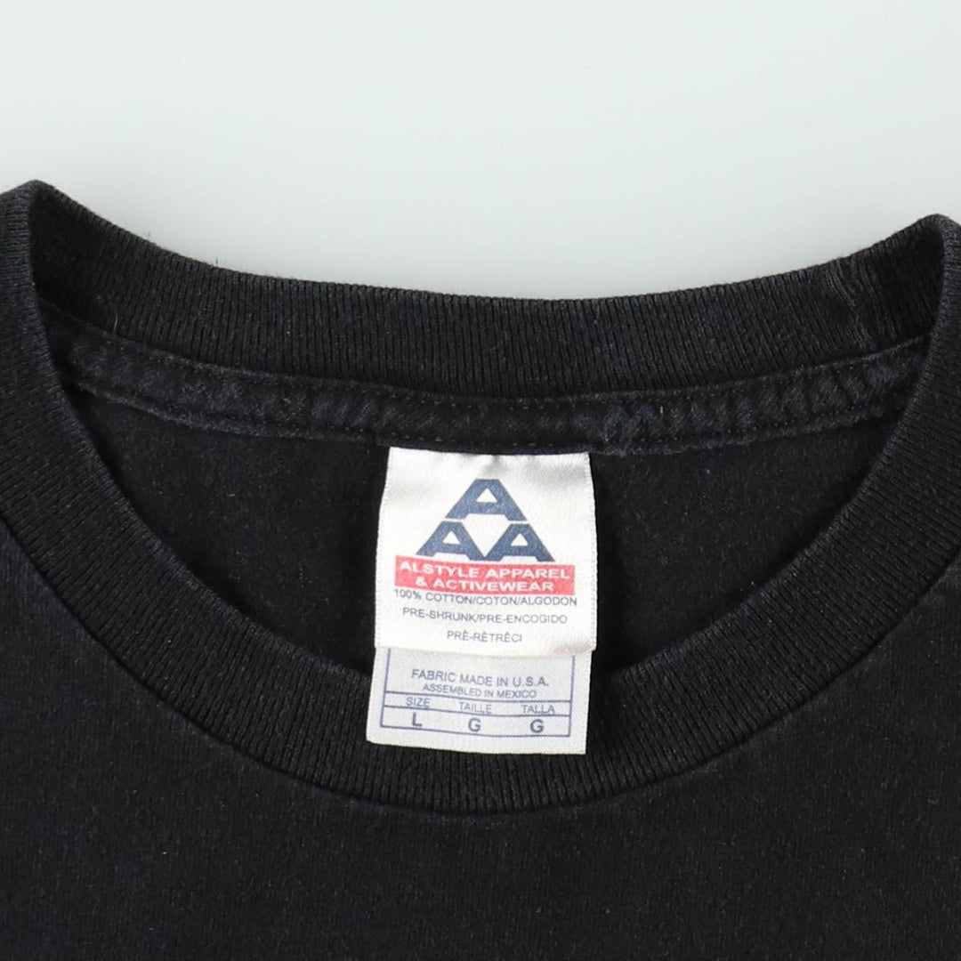 ALSTYLE Long T-Shirt, Men's Size L cotton black type Vintage Second Hand