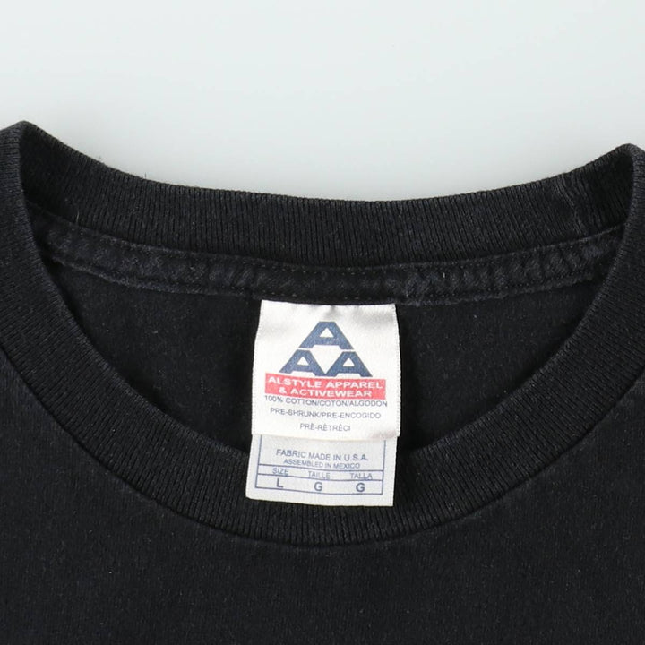 ALSTYLE Long T-Shirt, Men's Size L cotton black type Vintage Second Hand